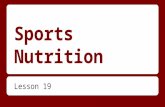 Sports Nutrition Lesson 19. Carbohydrates Carbohydrates are organic compounds that contain carbon, hydrogen and oxygen in various combinations. They are.