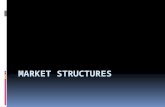 MARKET STRUCTURES. What is a Market Structure? ▪ Market Structures, by book definition, is the nature and degree of competition among firms operating.