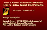 Annual Brome Control after Wildfire Using a Native Fungal Seed Pathogen Final Report – JFSP 2007-1-3-10 Principal Investigators: Susan E. Meyer - USFS.