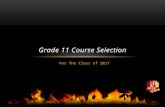 For The Class of 2017 Grade 11 Course Selection. Course Selection Grade 11 students should carry 7 courses 21 courses: Suggested load by HRSB.