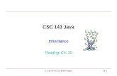 (c) University of Washington03-1 CSC 143 Java Inheritance Reading: Ch. 10.
