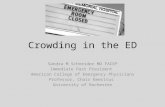 Crowding in the ED Sandra M Schneider MD FACEP Immediate Past President American College of Emergency Physicians Professor, Chair Emeritus University of.