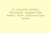 A (second-order) multiple regression model with interaction terms.