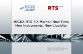 MICEX-RTS FX Market: New Time, New Instruments, New Liquidity EBRD, NFEA, ISDA Conference London, 14th March 2012.