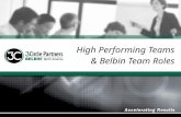 High Performing Teams & Belbin Team Roles. High Performance Teams & Team Roles The formation of effective teams is more by good fortune than good judgment….it.