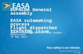 EUFALDA General assembly EASA rulemaking process Flight dispatcher training issue Hervé JULIENNE EASA – Standardisation Team Leader - Operations 16 May.