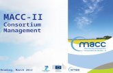 MACC-II Consortium Management Reading, March 2012.