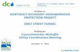 District of Columbia Water and Sewer Authority George S. Hawkins, General Manager Briefing on: NORTHEAST BOUNDARY NEIGHBORHOOD PROTECTION PROJECT FIRST.