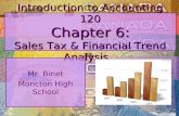 Introduction to Accounting 120 Chapter 6: Sales Tax & Financial Trend Analysis Mr. Binet Moncton High School.
