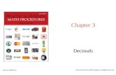 Chapter 3 Decimals McGraw-Hill/Irwin ©2011 The McGraw-Hill Companies, All Rights Reserved.