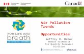 Air Pollution Trends Opportunities Jeffrey R. Brook Senior Scientist Air Quality Research Division.