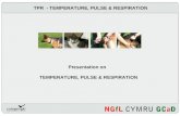 TPR - TEMPERATURE, PULSE & RESPIRATION Presentation on TEMPERATURE, PULSE & RESPIRATION.