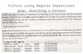 Filters using Regular Expressions grep: Searching a Pattern.