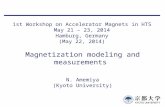 Magnetization modeling and measurements N. Amemiya (Kyoto University) 1st Workshop on Accelerator Magnets in HTS May 21 – 23, 2014 Hamburg, Germany (May.