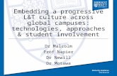 Embedding a progressive L&T culture across global campuses: technologies, approaches & student involvement Dr Malcolm Prof Napier Dr Newill Dr Motawa.