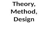 Theory, Method, Design. What does the term "theory" mean? Andrew Sayer (1993) provides a useful definition of theory as an examined conceptualization.