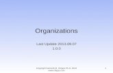 Organizations Last Update 2013.09.07 1.0.0 Copyright Kenneth M. Chipps Ph.D. 2013  1.