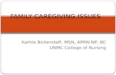 Kathie Bickerstaff, MSN, APRN-NP, BC UNMC College of Nursing FAMILY CAREGIVING ISSUES.