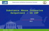 H2016  1 Department of Medical Assistance Services Substance Abuse Intensive Outpatient – SA IOP 2013.