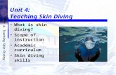 Unit 4- Teaching Skin Diving Unit 4: Teaching Skin Diving What is skin diving? Scope of instruction Academic curriculum Skin diving skills.