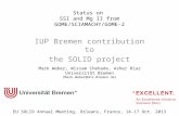 Status on SSI and Mg II from GOME/SCIAMACHY/GOME-2 IUP Bremen contribution to the SOLID project Mark Weber, Wissam Chehade, Asher Riaz Universität Bremen.
