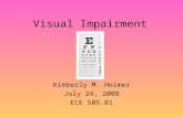 Visual Impairment Kimberly M. Heimer July 24, 2008 ECE 505.01.