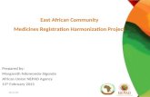 East African Community Medicines Registration Harmonization Project Prepared by: Margareth Ndomondo-Sigonda African Union NEPAD Agency 13 th February 2013.