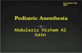 Pediatric Anesthesia Abdulaziz Hisham Al Gain Presented May 2003.
