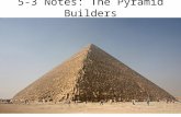5-3 Notes: The Pyramid Builders. The Old Kingdom Legend says a king named Narmer united Upper and Lower Egypt – some historians think he represented several.