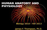 HUMAN ANATOMY AND PHYSIOLOGY Biology 2010 – Fall 2013 James F. Thompson, Ph.D.