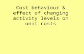 Cost behaviour & effect of changing activity levels on unit costs.