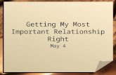 Getting My Most Important Relationship Right May 4.