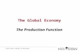 The Global Economy The Production Function © NYU Stern School of Business.