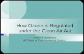 How Ozone is Regulated under the Clean Air Act Darcy J. Anderson AZ Dept. of Environmental Quality.