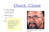 Chuck Close Chuck Close Living artist Photo-realism Portraits Self Portrait 1997, Oil on canvas.