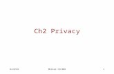 8/26/01Miller CSC3091 Ch2 Privacy. 8/26/01Miller CSC3092 Aspects of Privacy Freedom from intrusion. Control of information about ones self. Freedom from.