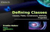 Classes, Fields, Constructors, Methods, Properties Svetlin Nakov Telerik Corporation