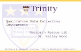 Business & Graduate Studies, Trinity Washington University Qualitative Data Collection Instruments Research Rescue Lab Dr. Kelley Wood.