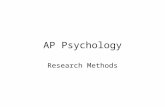 AP Psychology Research Methods. between-subjects design A between-subjects design is a study where subjects are either in one group or another, never.
