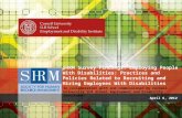 SHRM Survey Findings: Employing People With Disabilities: Practices and Policies Related to Recruiting and Hiring Employees With Disabilities. In collaboration.