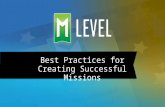 1 Best Practices for Creating Successful Missions.
