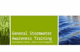General Stormwater Awareness Training Environmental Health, Safety & Risk Management.