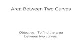 Area Between Two Curves Objective: To find the area between two curves.