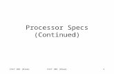 CSIT 301 (Blum)1 1 Processor Specs (Continued). CSIT 301 (Blum)2 2 Package Type.