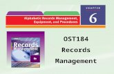 OST184 Records Management. Alphabetic records management—a method of storing and arranging records according to letters of the alphabet Records management—the.