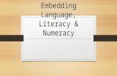 Embedding Language, Literacy & Numeracy. In the context of the Skills for Life strategy: "Embedded teaching and learning combines the development of literacy,