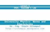 University Physics: Waves and Electricity Ch21. Coulomb’s Law Lecture 6 Dr.-Ing. Erwin Sitompul .
