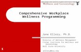 1 Comprehensive Workplace Wellness Programming Jane Ellery, Ph.D. Director of Wellness Management Fisher Institute for Wellness and Gerontology Ball State.