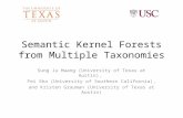 Semantic Kernel Forests from Multiple Taxonomies Sung Ju Hwang (University of Texas at Austin), Fei Sha (University of Southern California), and Kristen.