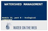 WATERSHED MANAGEMENT Module 23, part B – Ecological Component.